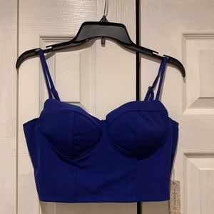 Fashion nova electric blue cropped top